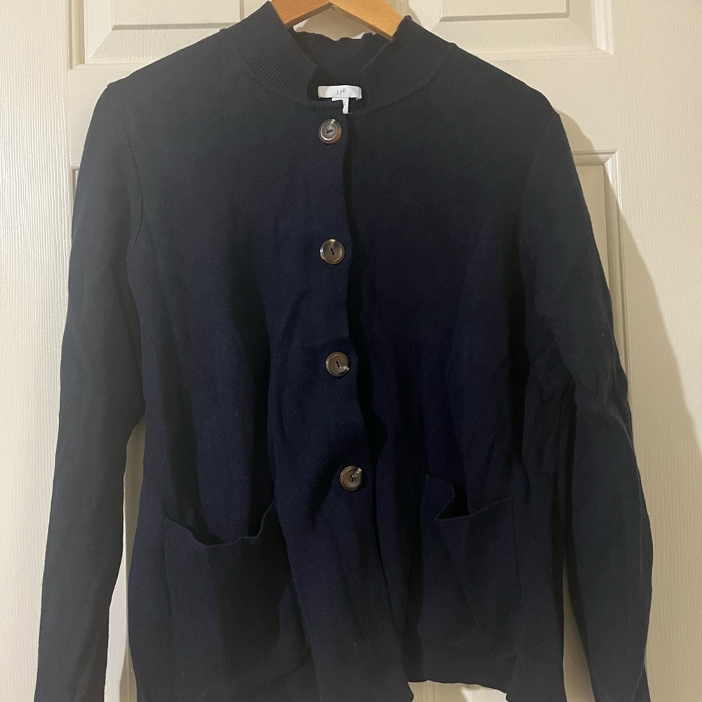 Chic Black Button-Up Sweater